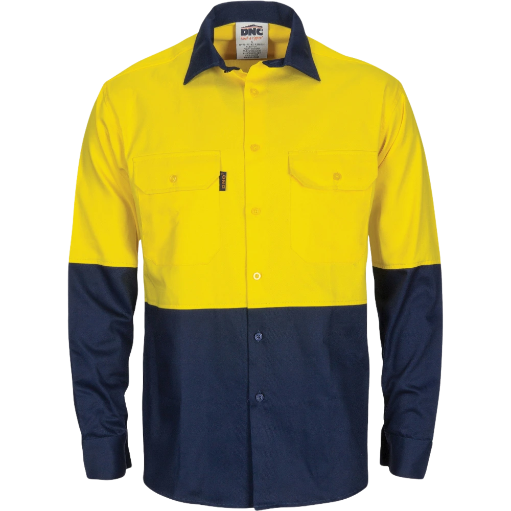 DNC HiVis Cool Vented Cotton Shirt With Gussets 3781