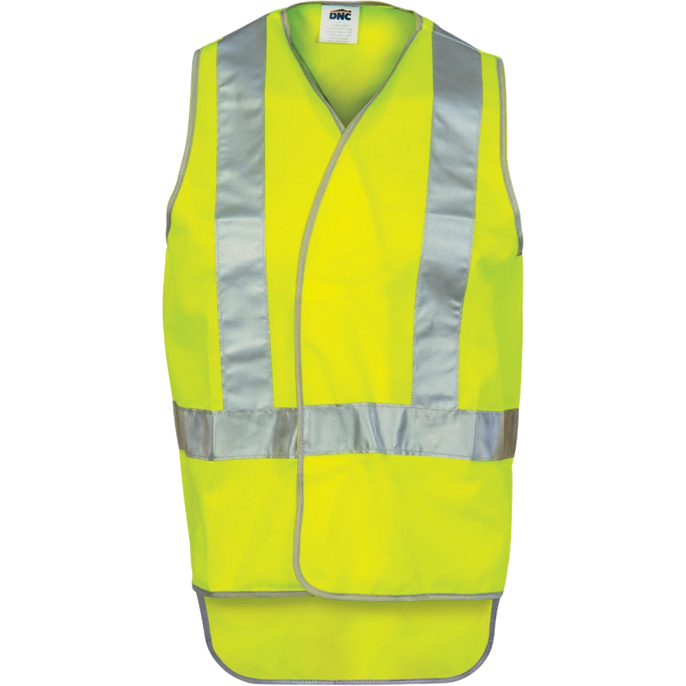 Day/Night Cross Back Safety Vest with Tail 3802