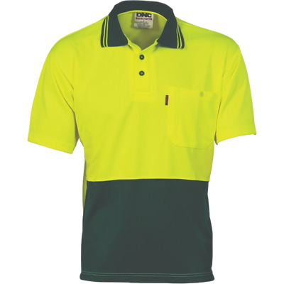 DNC Hi Vis Two Tone Cool Breathe Polo Shirt Short Sleeve 3811