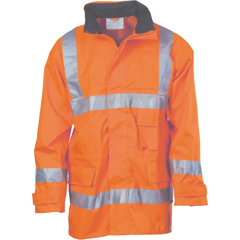 DNC HiVis Breathable Rain Jacket With 3M R/Tape 3871