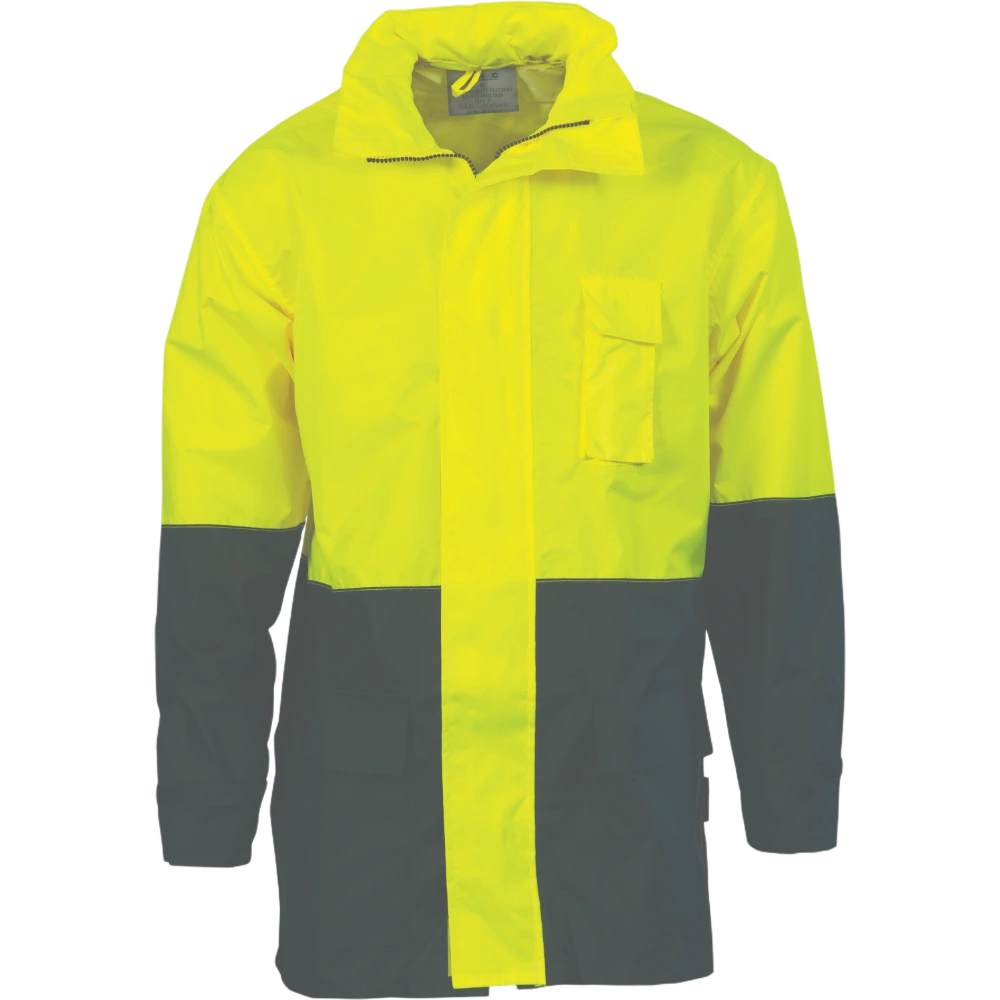 DNC HiVis Two Tone Light Weight Rain Jacket 3877