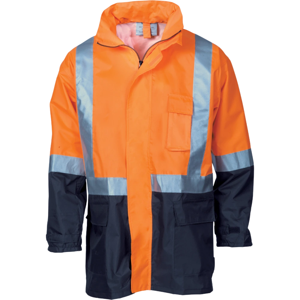 DNC HiVis Two Tone Light Weight Rain Jacket With CSR R/Tape 3879