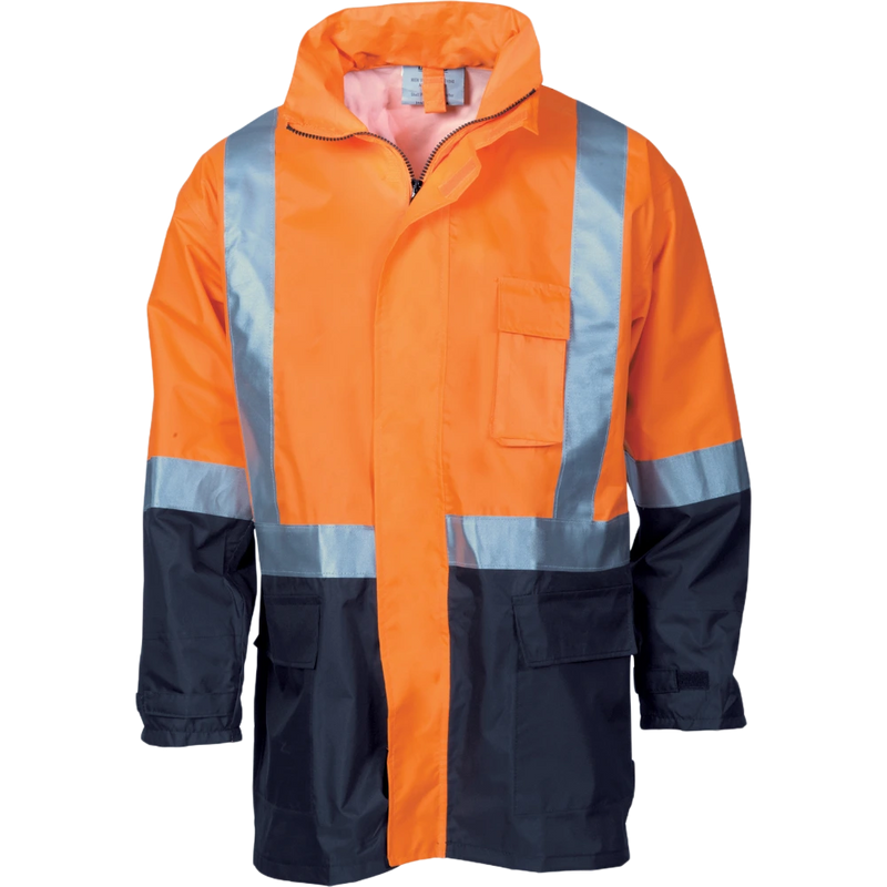 DNC HiVis Two Tone Light Weight Rain Jacket With CSR R/Tape 3879