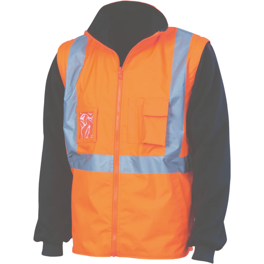 DNC HiVis Zip Off Sleeve Reversible Vest X Back 3990