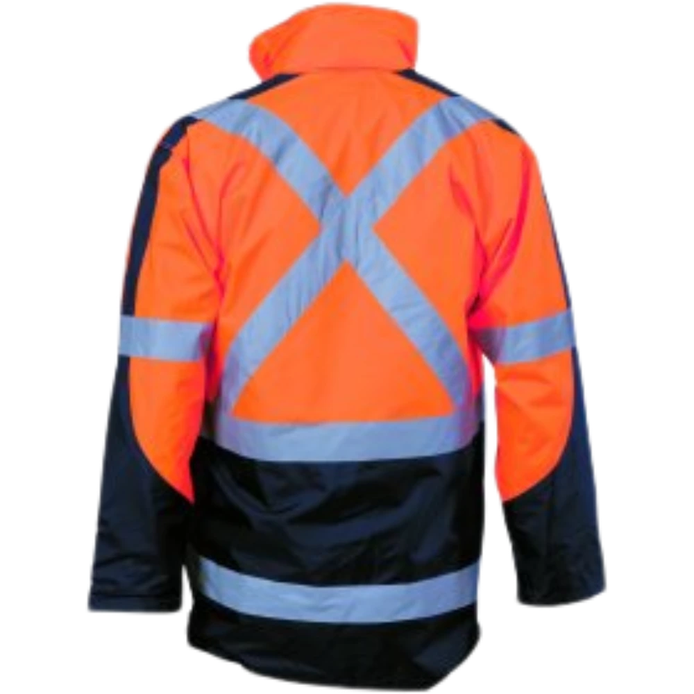 DNC HiVis 2 Tone Cross Back D/N 2 in 1 Contrast Rain Jacket 3993