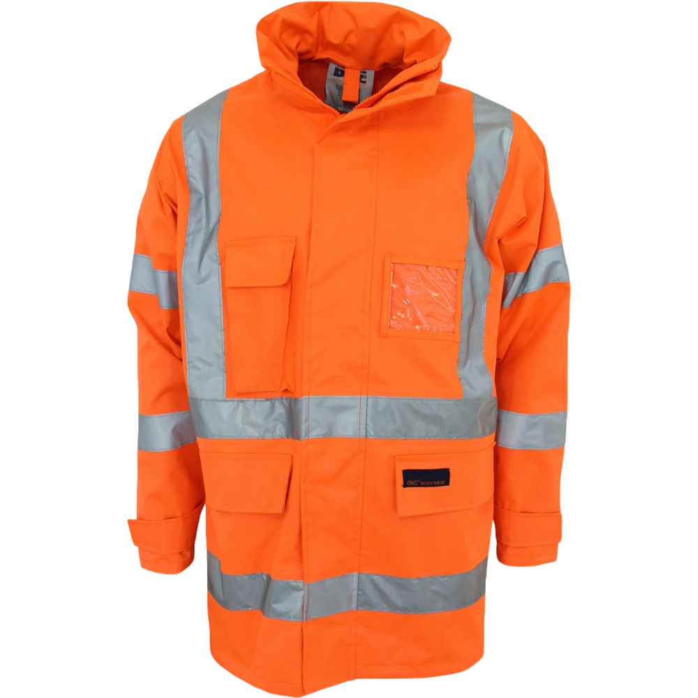 DNC HiVis X Back Rain Jacket Biomotion Tape 3996