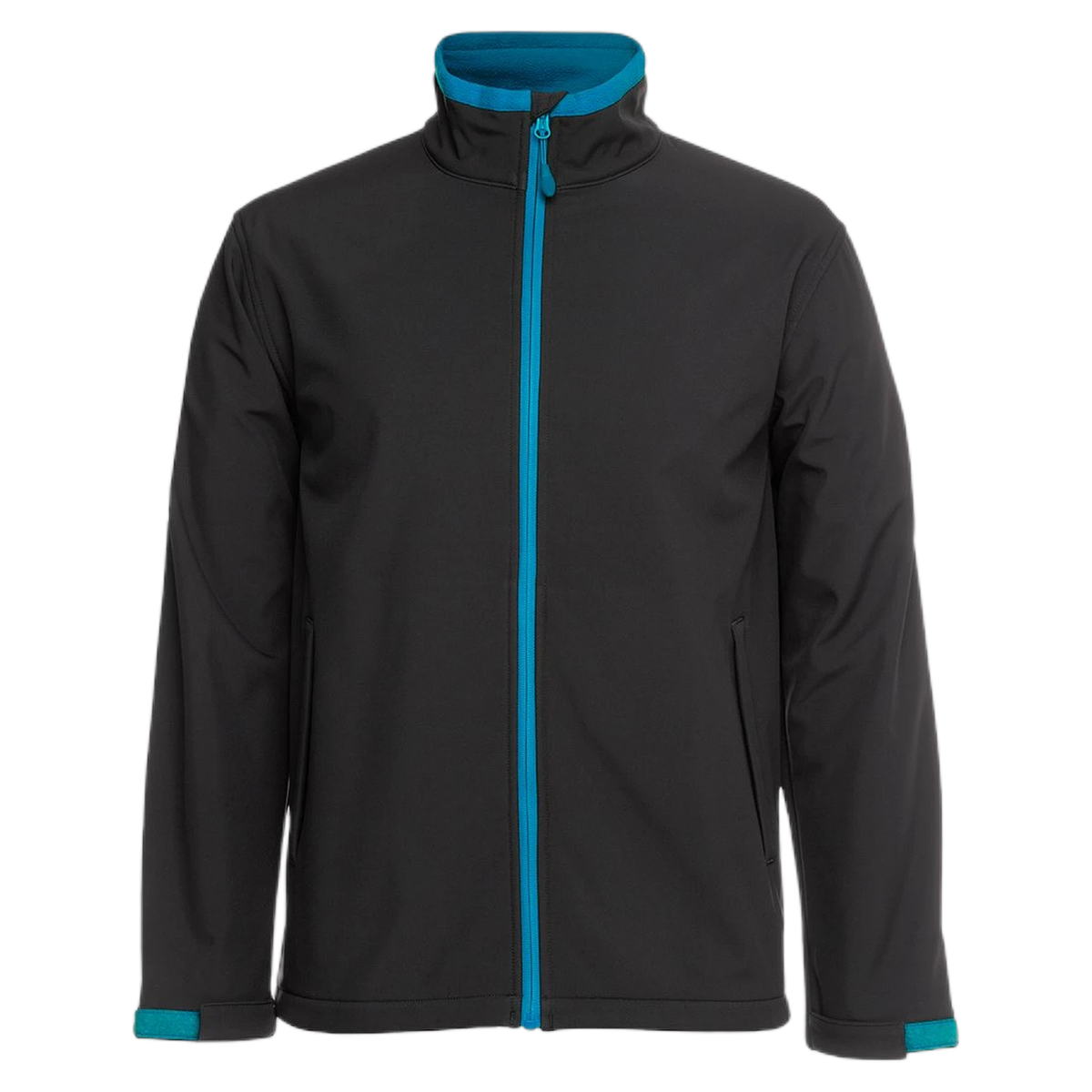 Podium Adults & Kids Three Layer Softshell Jacket 3WSJ - Black/Aqua