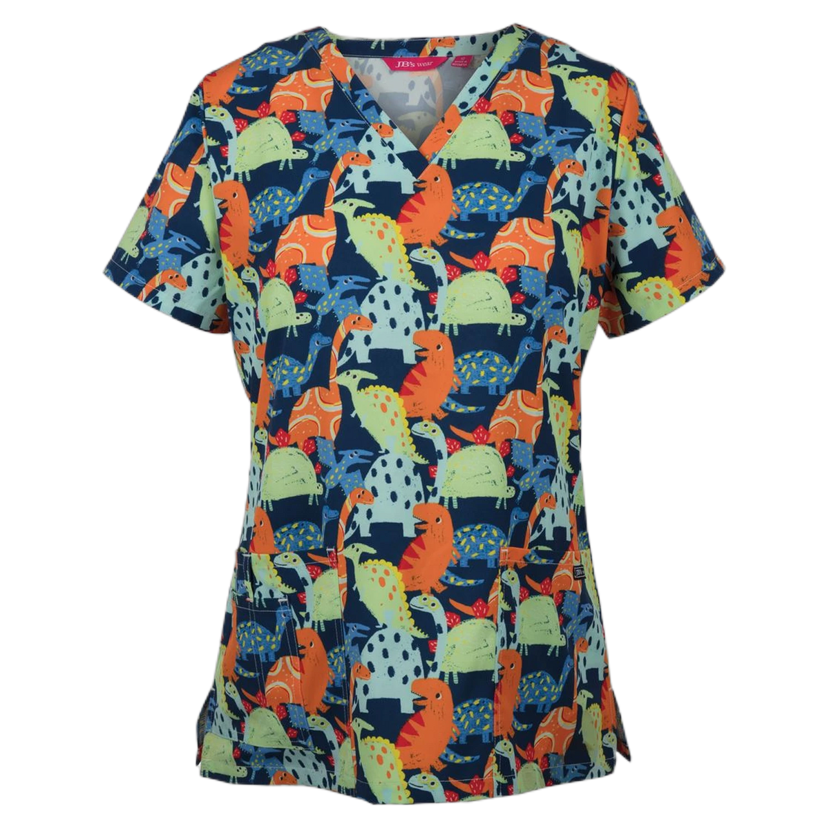JB's Ladies Scrub Top Printed 4STP1 - Dino