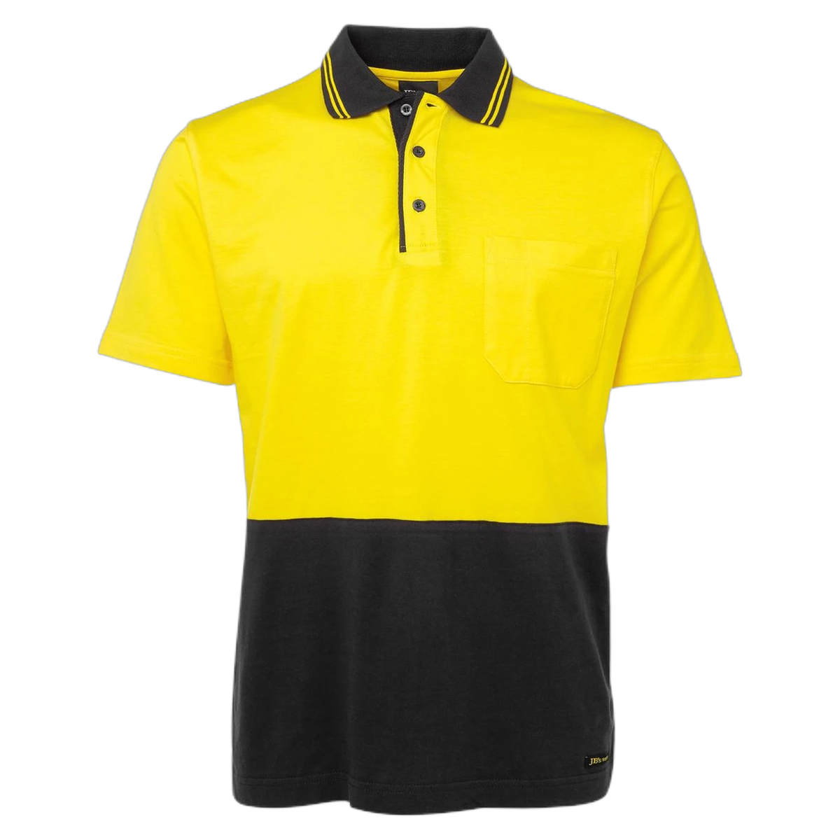 JB's Hi Vis S/S Cotton Polo 6CPHV - Yellow/Black