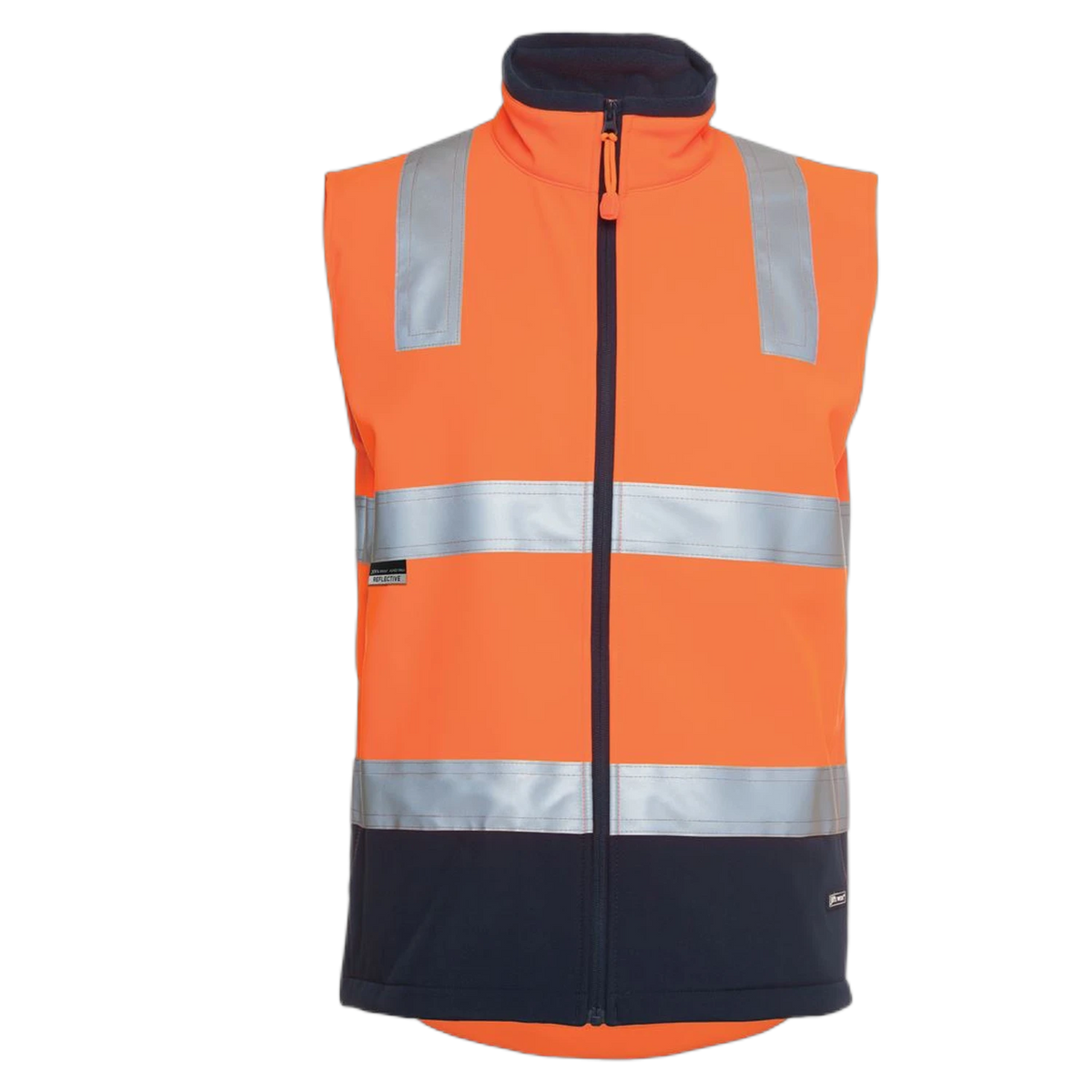 JB's Hi Vis (D+N) Softshell Vest 6D4LK - Orange/Navy