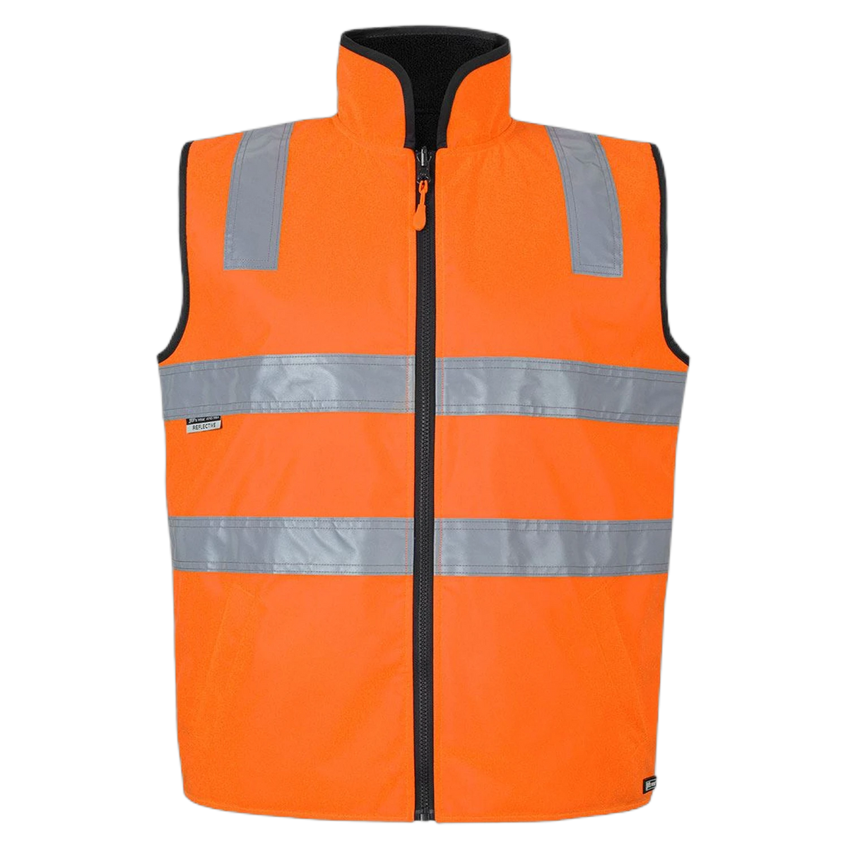 JB's Hi Vis 4602.1 (D+N) Reversible Vest 6D4RV - Orange/Black