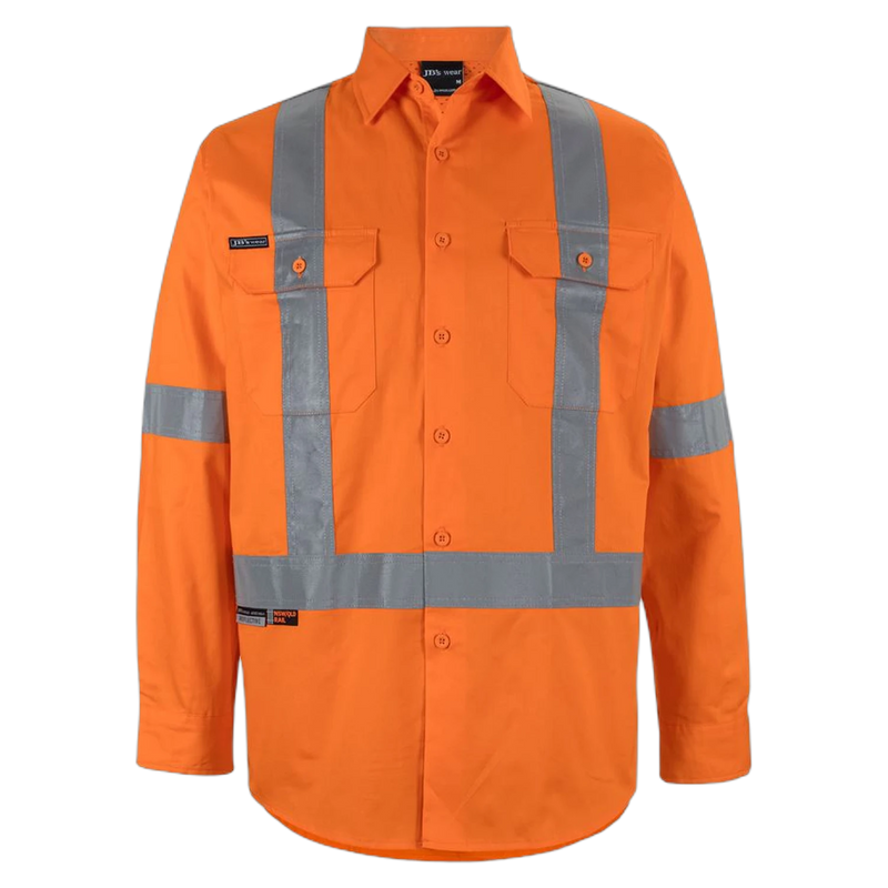 JB's Hi Vis 150g NSW/QLD Rail X-Back Shirt 6DCBL