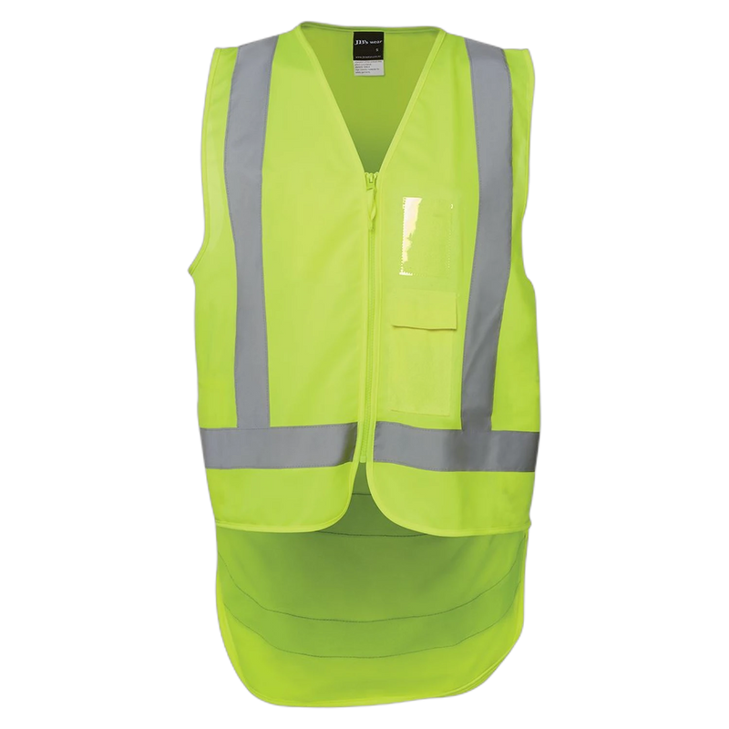 JB's Hi Vis Zip Drop Tail H Pattern (D+N) Vest 6DNDV