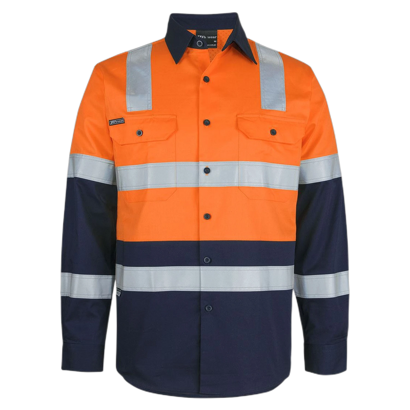 JB's Hi Vis (D+N) L/S 150G Level 3 Work Shirt 6DNW3
