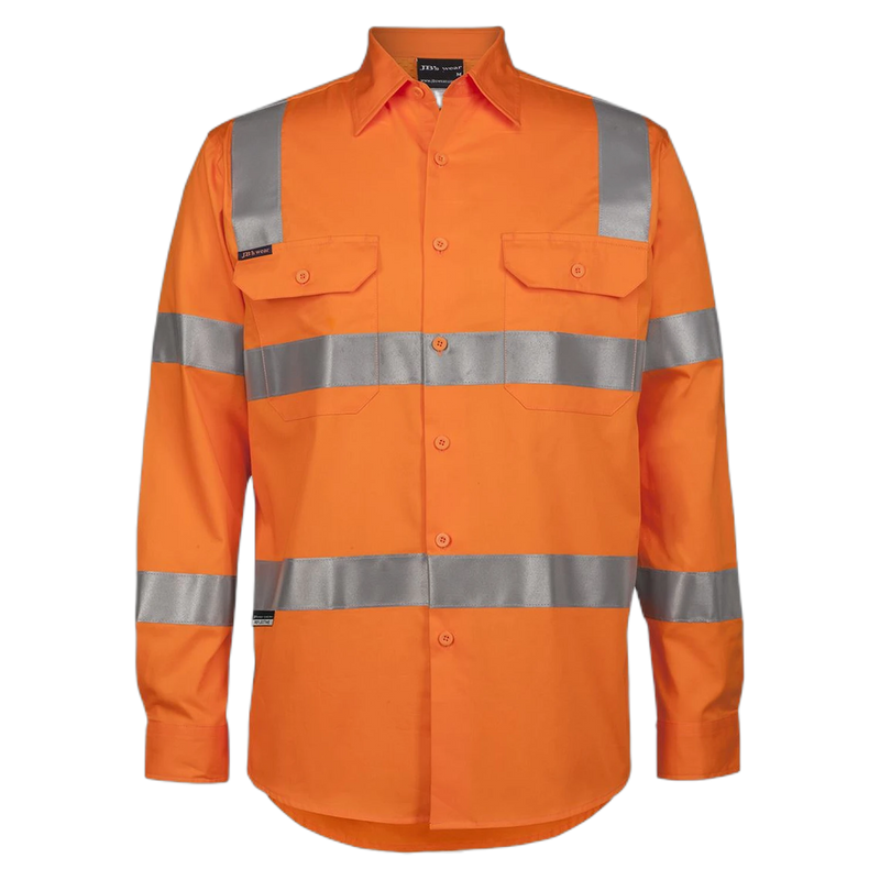 JB's Hi Vis (D+N) L/S 150g AUST. Rail Work Shirt 6DNWR