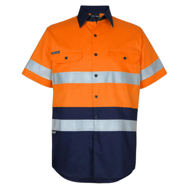JB's Hi Vis (D+N) S/S 150g Work Shirt 6DNWS
