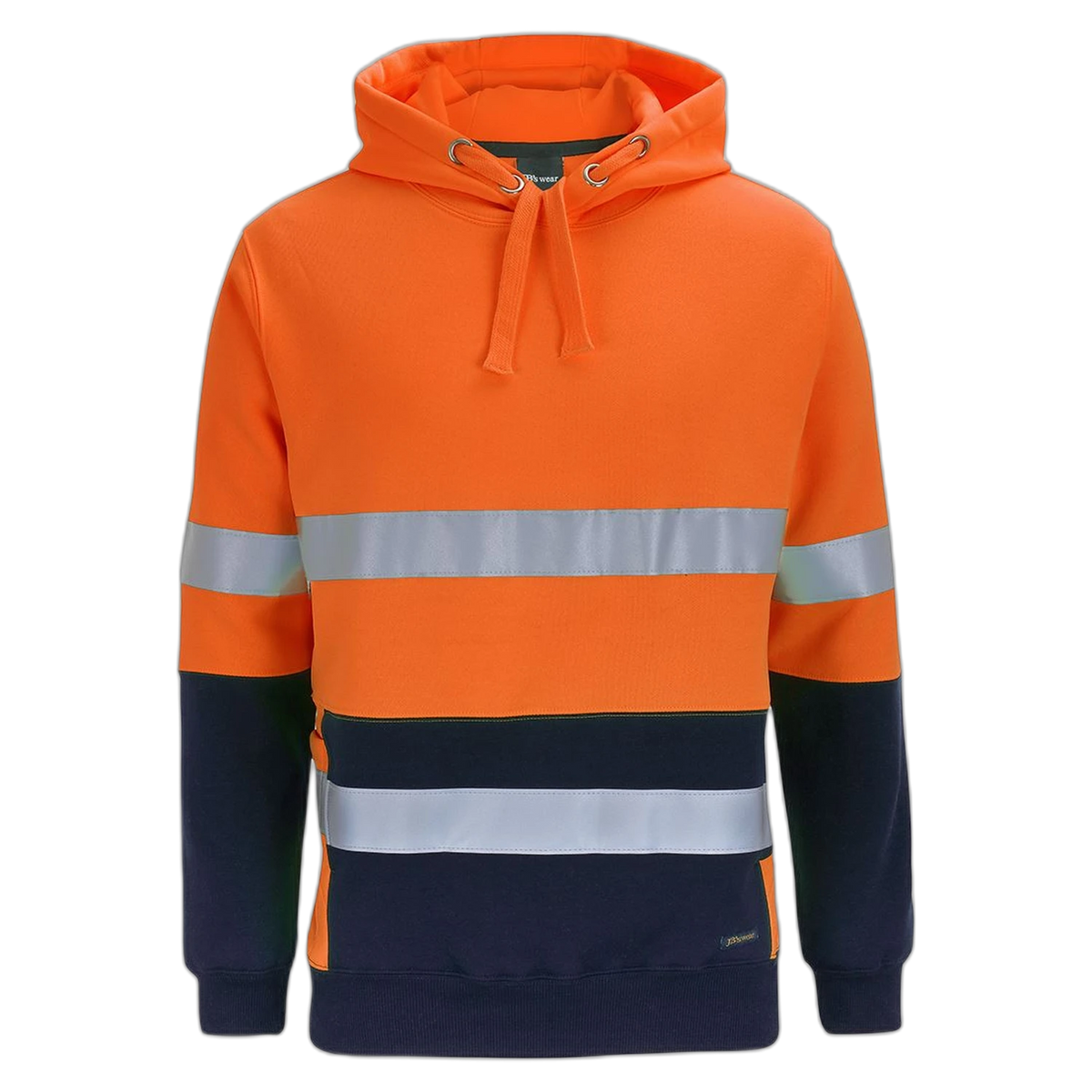 JB's Hi Vis D+N 330G Pullover Hoodie 6DPJ - Orange/Navy