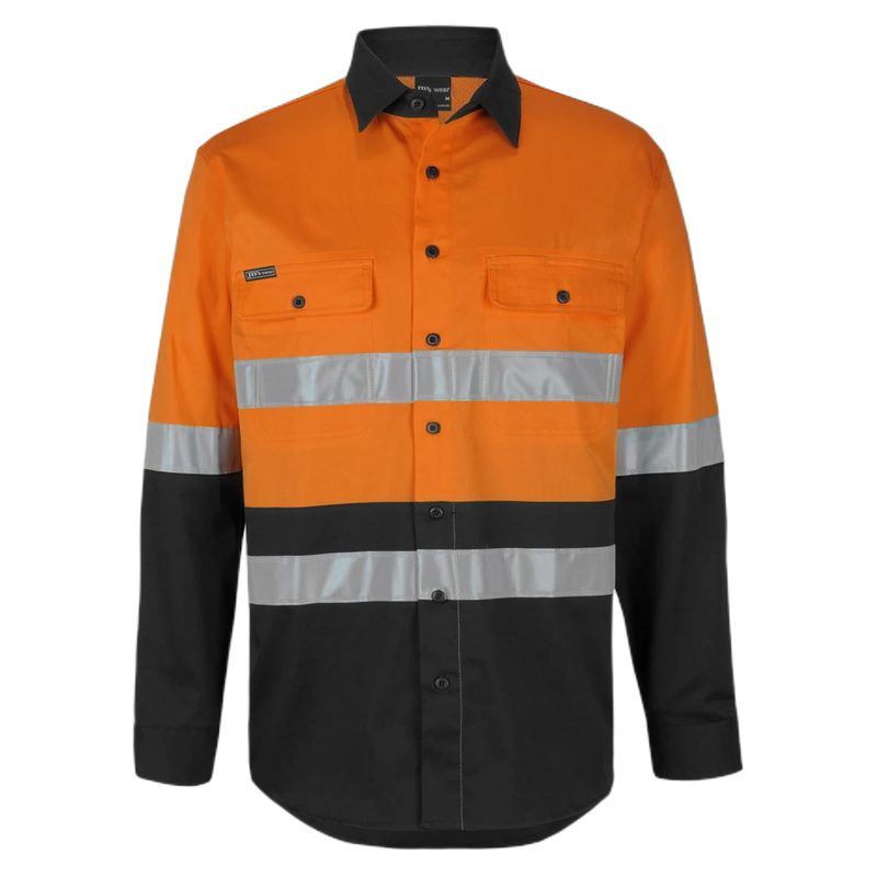 JB's Hi Vis (D+N) L/S Stretch Work Shirt 6DSWL