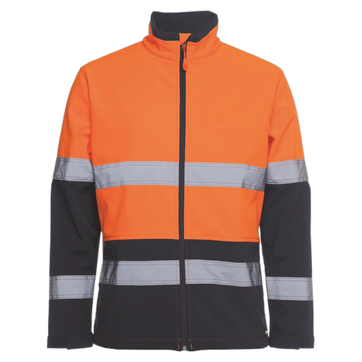 JB's Hi Vis (D+N) Three Layer Softshell Jacket 6DWJ - Orange/Navy