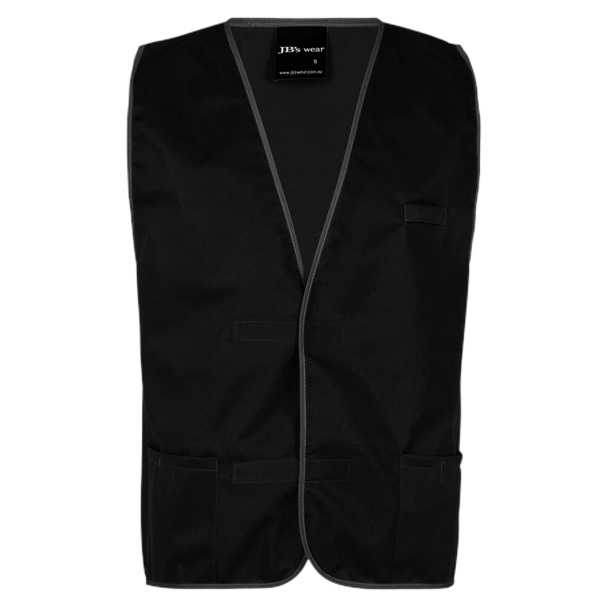 JB's Coloured Tricot Vest 6HFV - Black