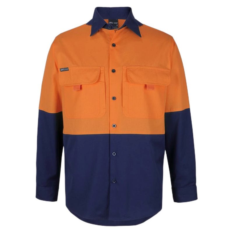 JB's Hi Vis Ripstop L/S Fishing Shirt 6HNRL