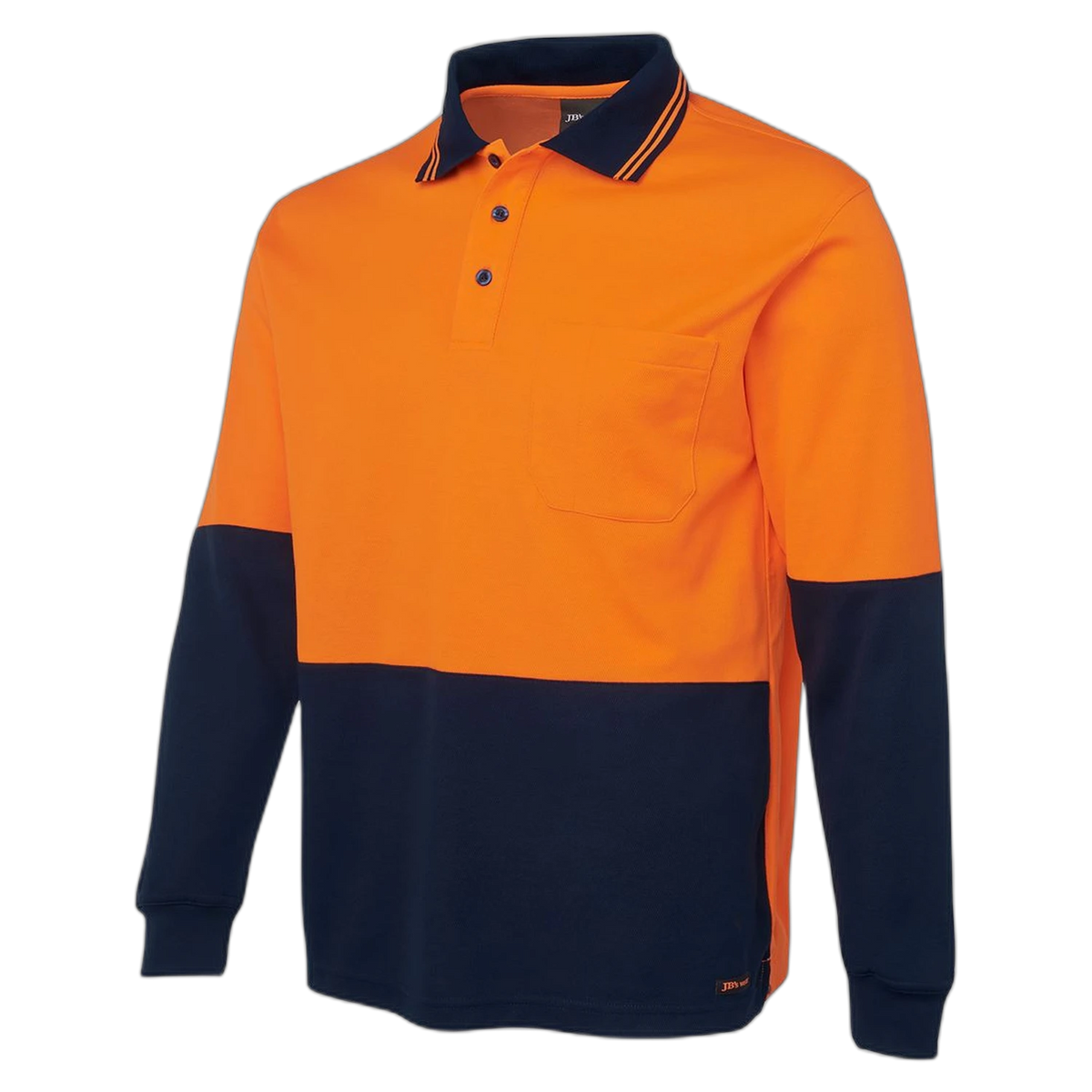 JB's Hi Vis L/S Cotton Back Polo 6HPL