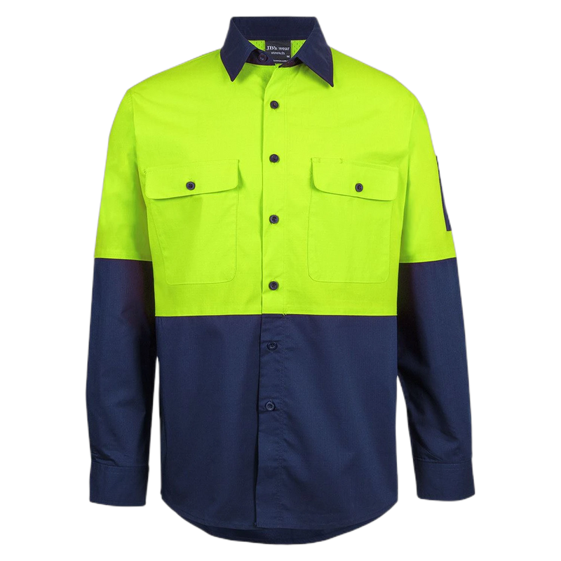 JB's Hi Vis Class F Ripstop L/S Work Shirt 6HRFL