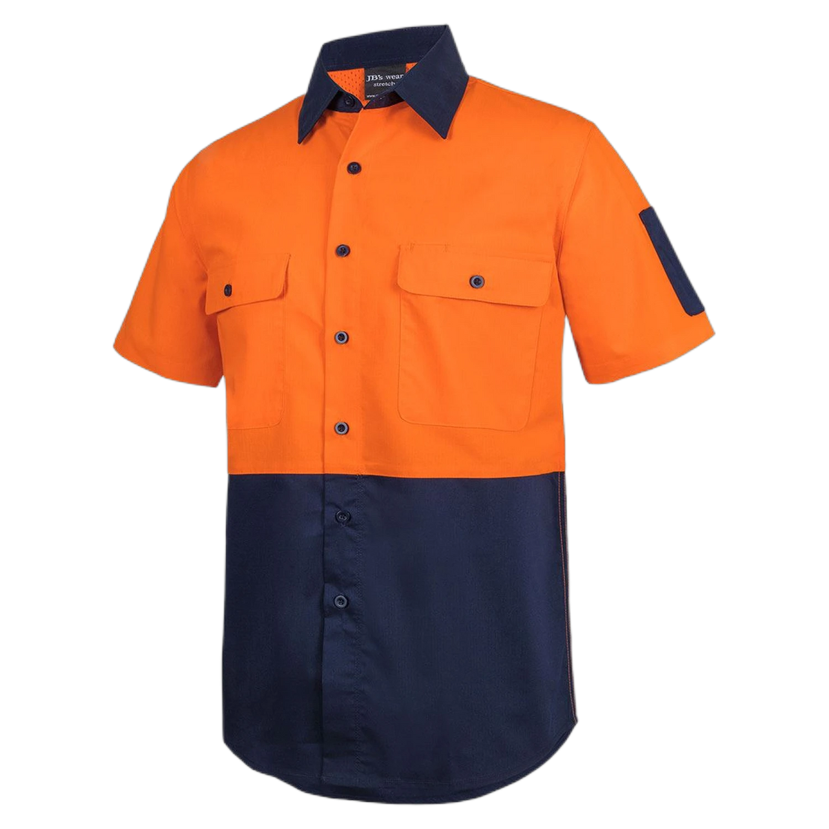 JB's Hi Vis Class F Ripstop S/S Work Shirt 6HRFS