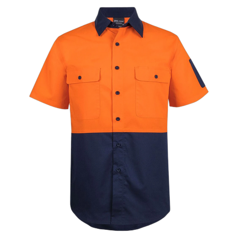 JB's Hi Vis Class F Ripstop S/S Work Shirt 6HRFS