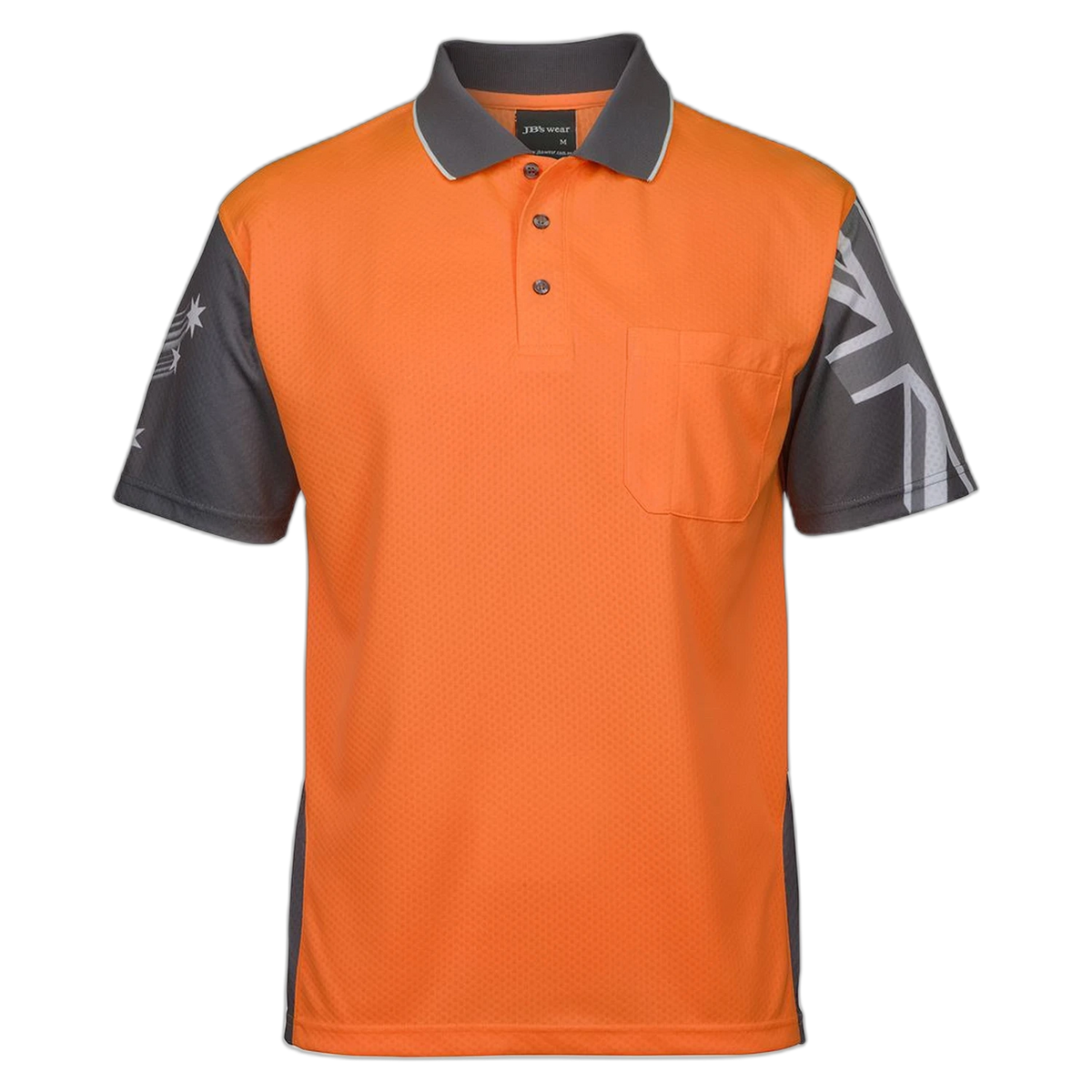 JB's Hi Vis Southern Cross Polo 6HSC - Orange/Charcoal