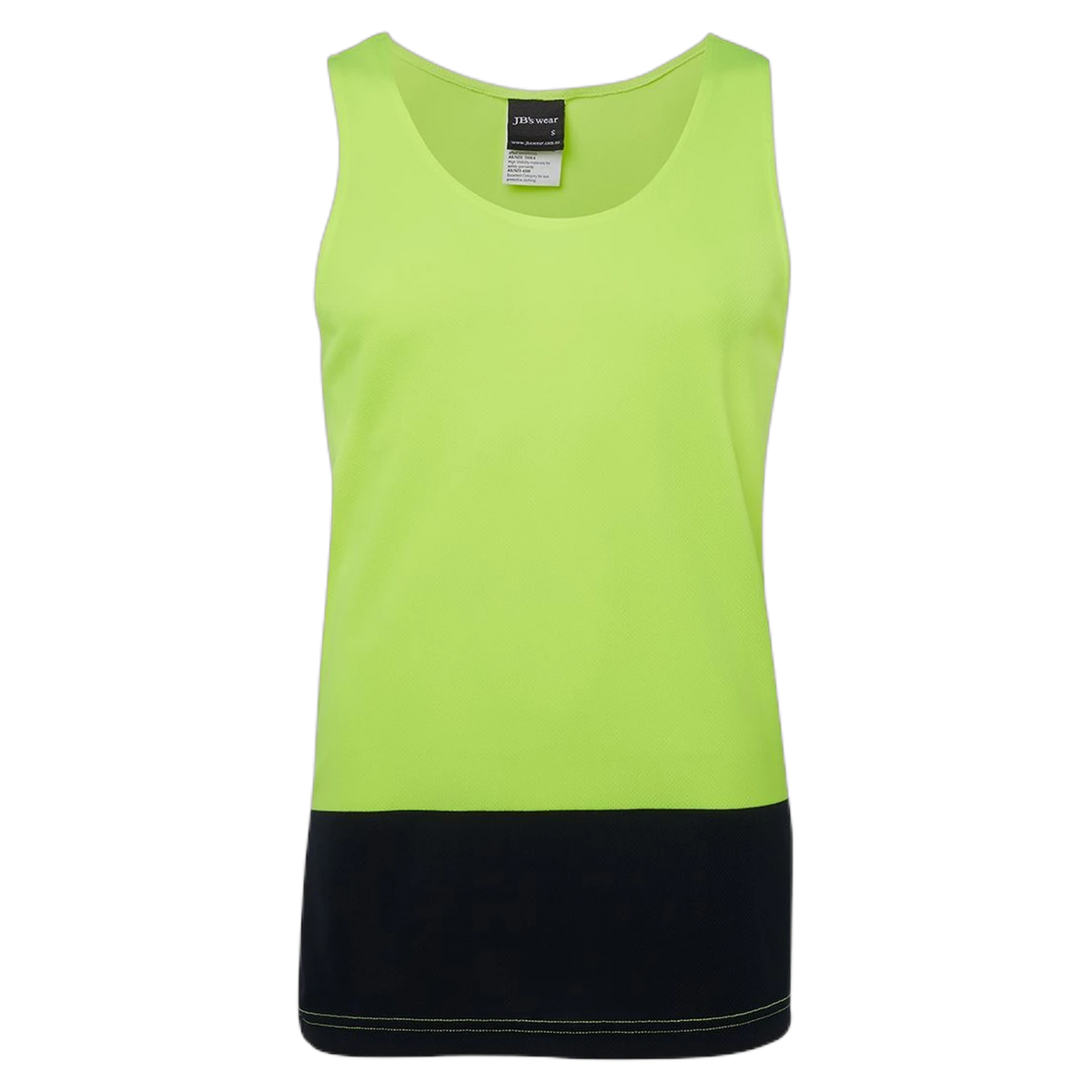 JB's Hi Vis Traditional Singlet 6HTS - Lime/Navy