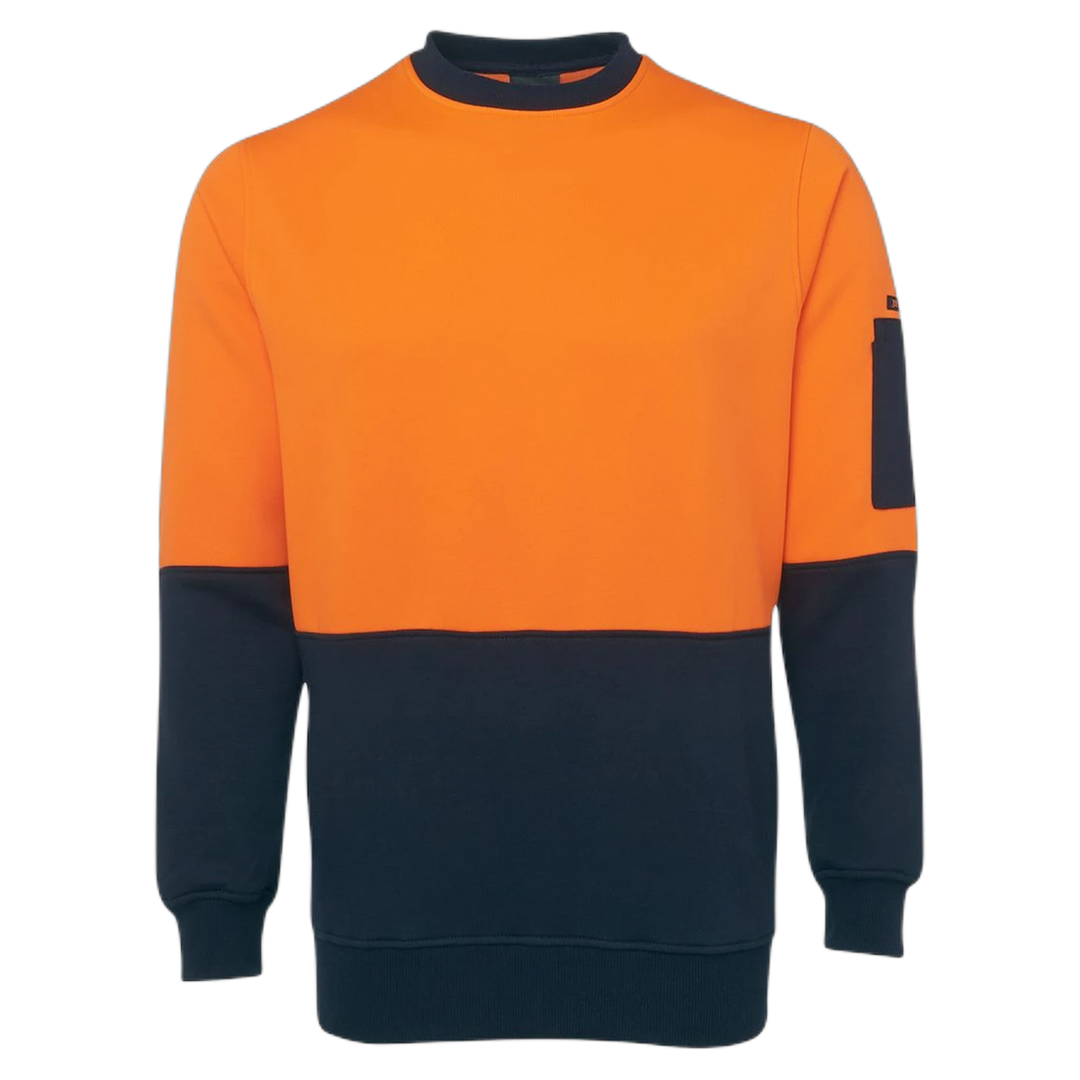 JB's Hi Vis Fleecy Crew 6HVCN - Orange/Navy