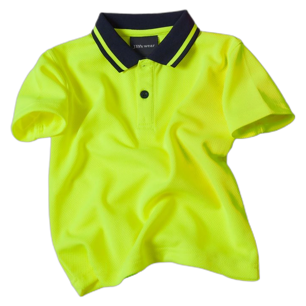 JB's Adults and Kids Hi Vis Non Cuff Traditional Polo 6HVNC - Lime