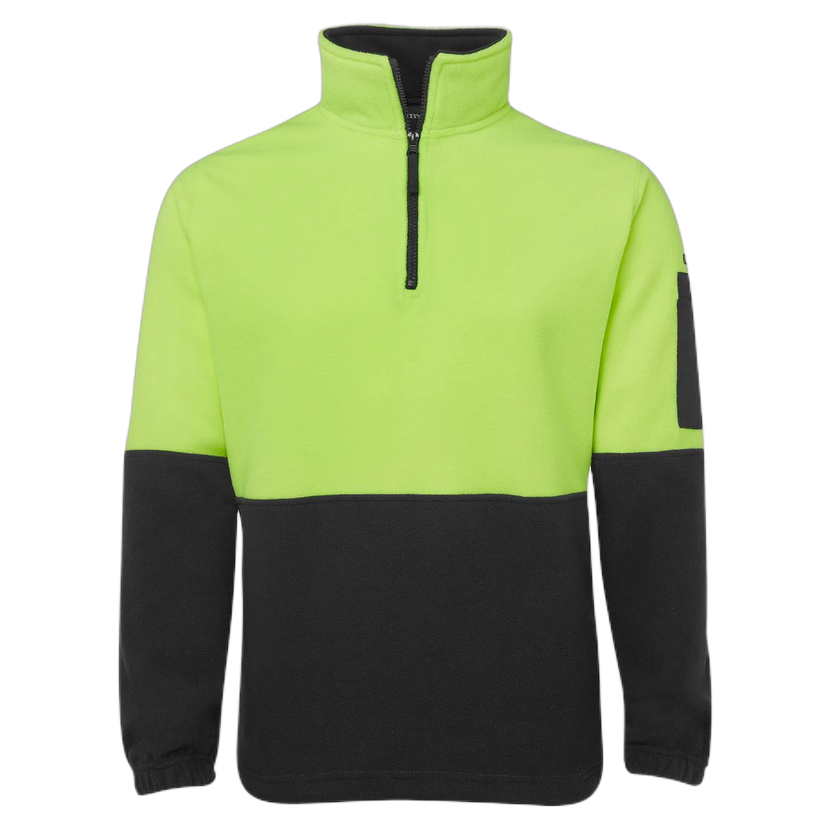 JB's Hi Vis 1/2 Zip Polar Fleece 6HVPF - Lime/Black
