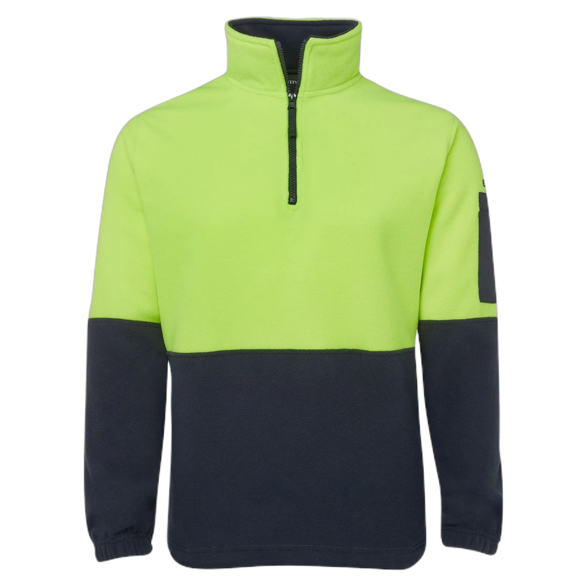JB's Hi Vis 1/2 Zip Polar Fleece 6HVPF - Lime/Navy