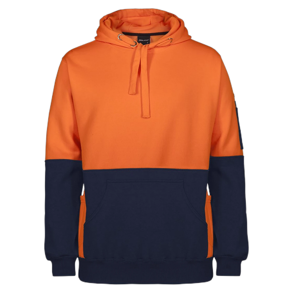 JB's Hi Vis 330G Pull Over Hoodie 6HVPJ - Orange/Navy