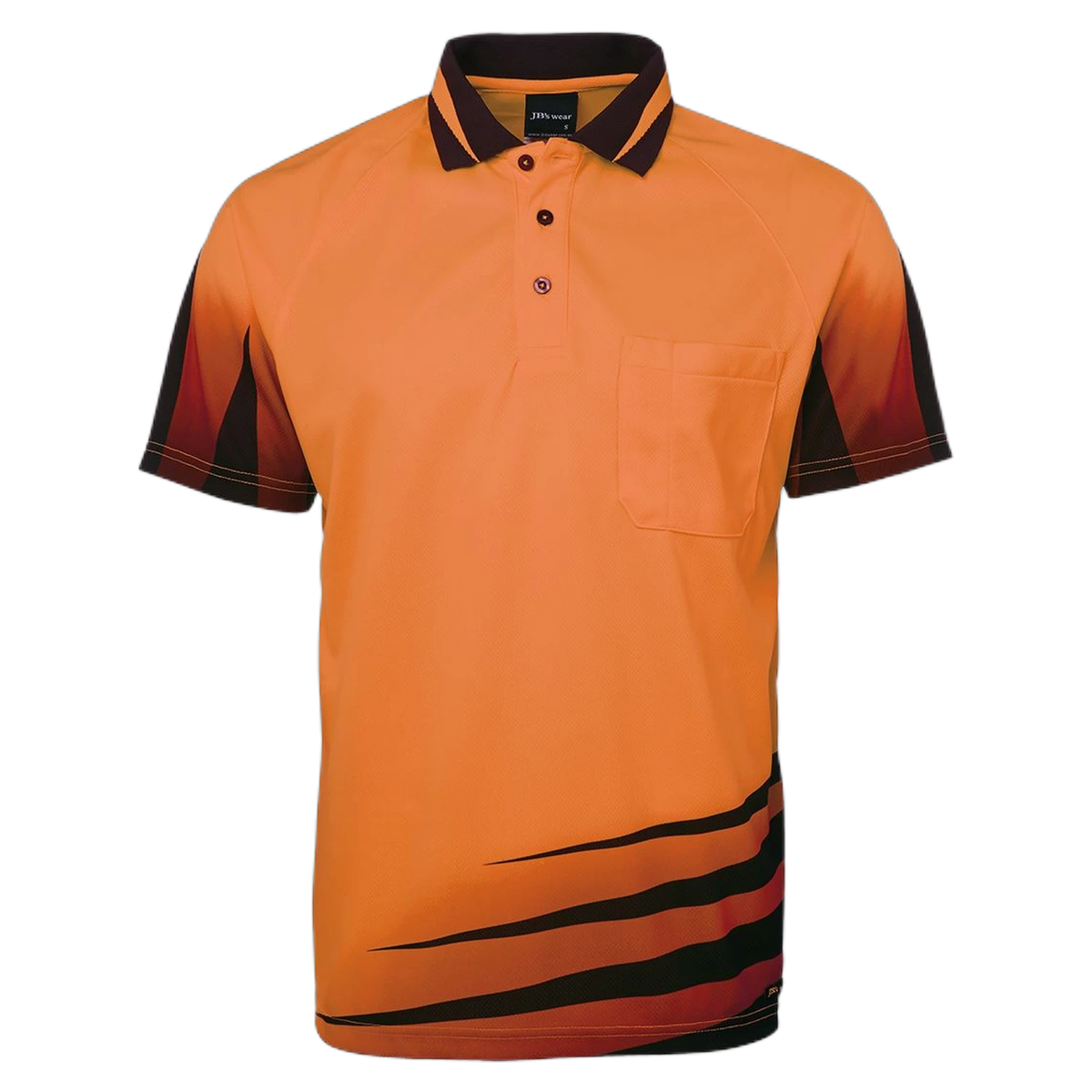 JB's Hi Vis Rippa Sub Polo 6HVRS - Orange/Black