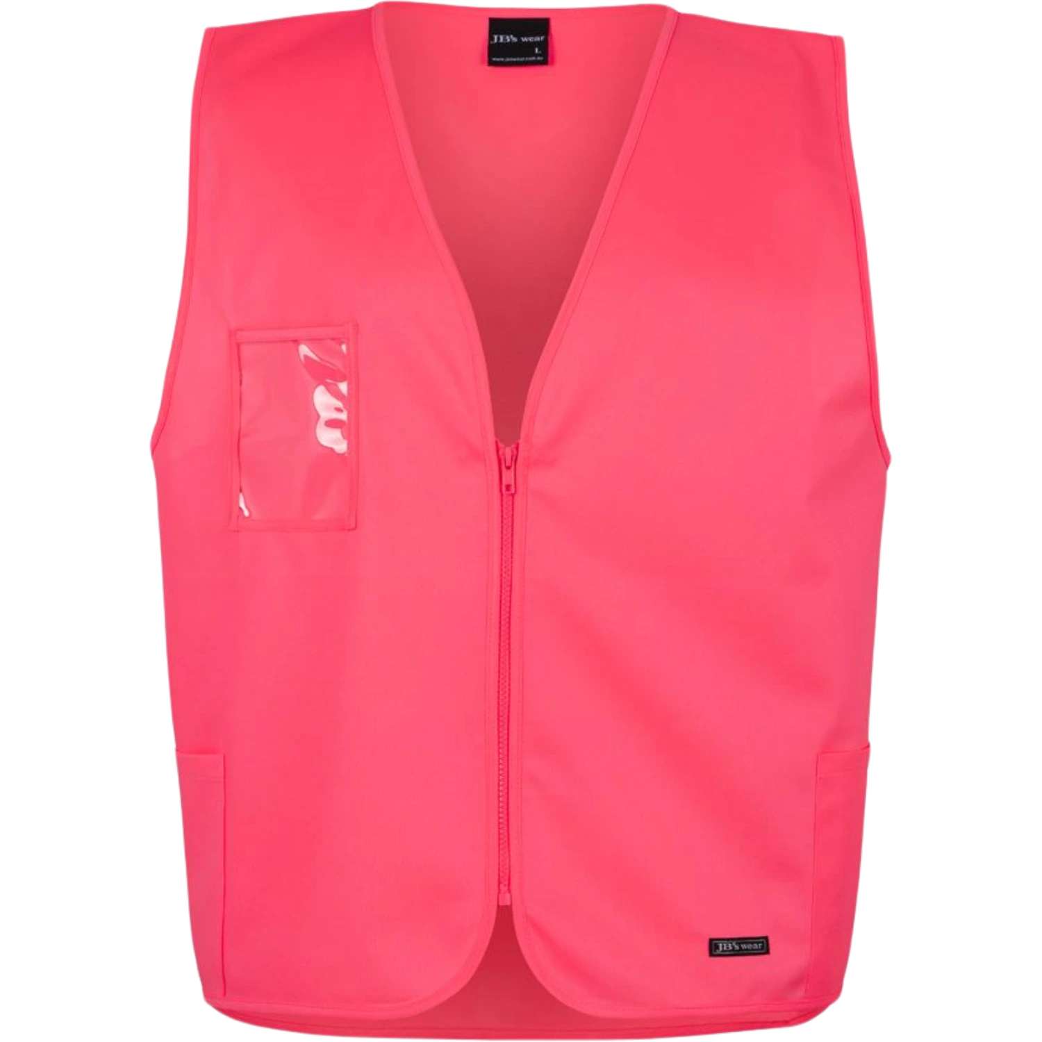 JB's Hi Vis Zip Safety Vest 6HVSZ