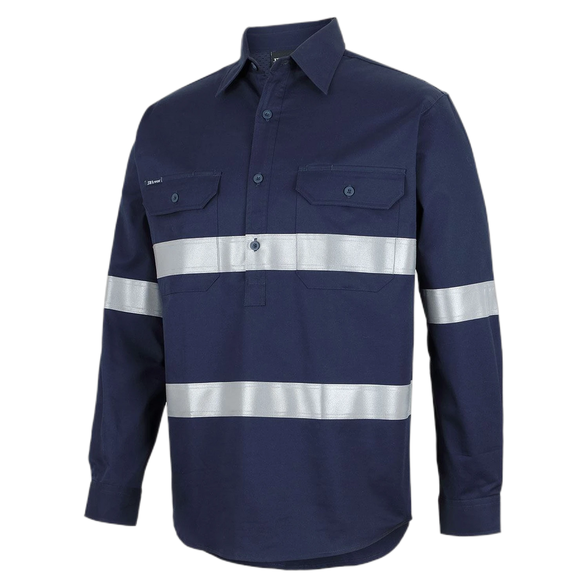 JB's Close Front L/S 150g Work Shirt Reflective Tape 6HWCT