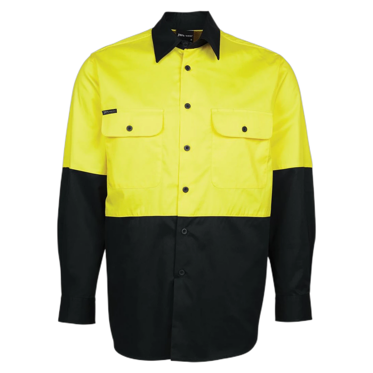 JB's Hi Vis L/S 150G Work Shirt 6HWSL - Yellow/Black