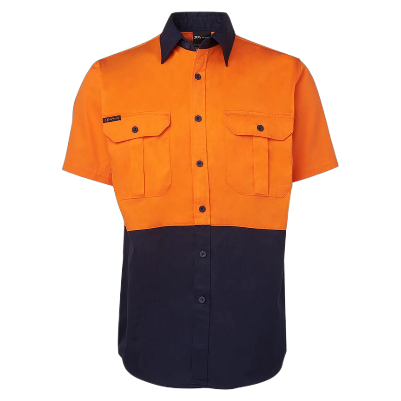 JB's Hi Vis S/S 190G Work Shirt 6HWS
