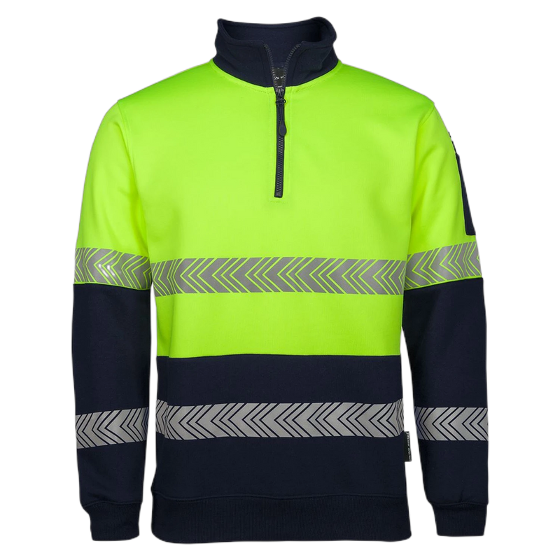 JB's Hi Vis 1/2 Zip Segmented Tape Fleecy 6HZS