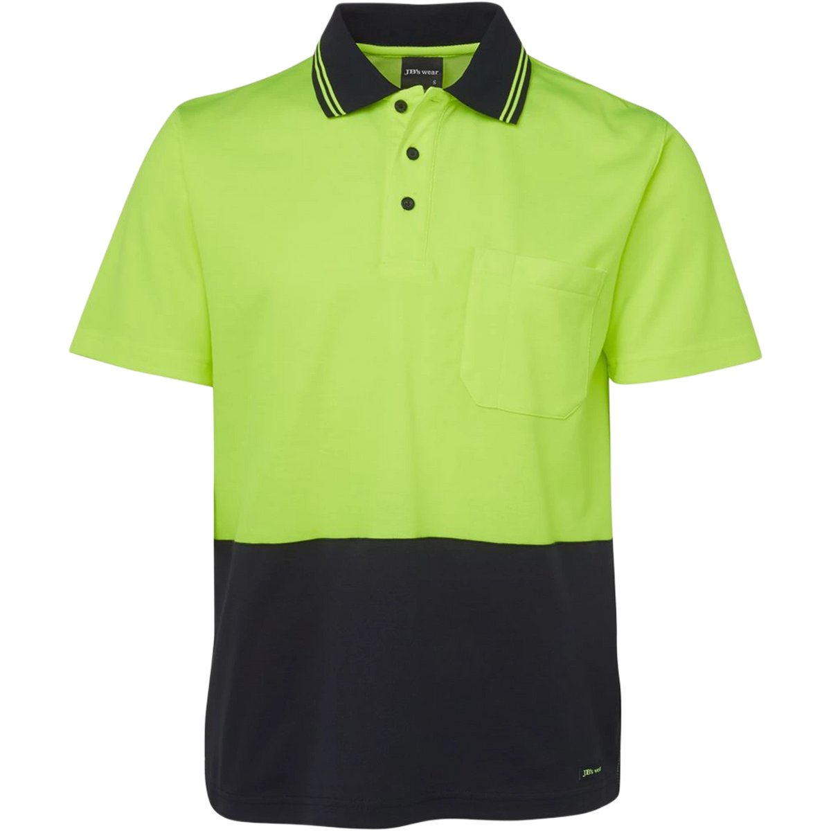 JB's Hi Vis Non Cuff S/S Cotton Back 6NCCS