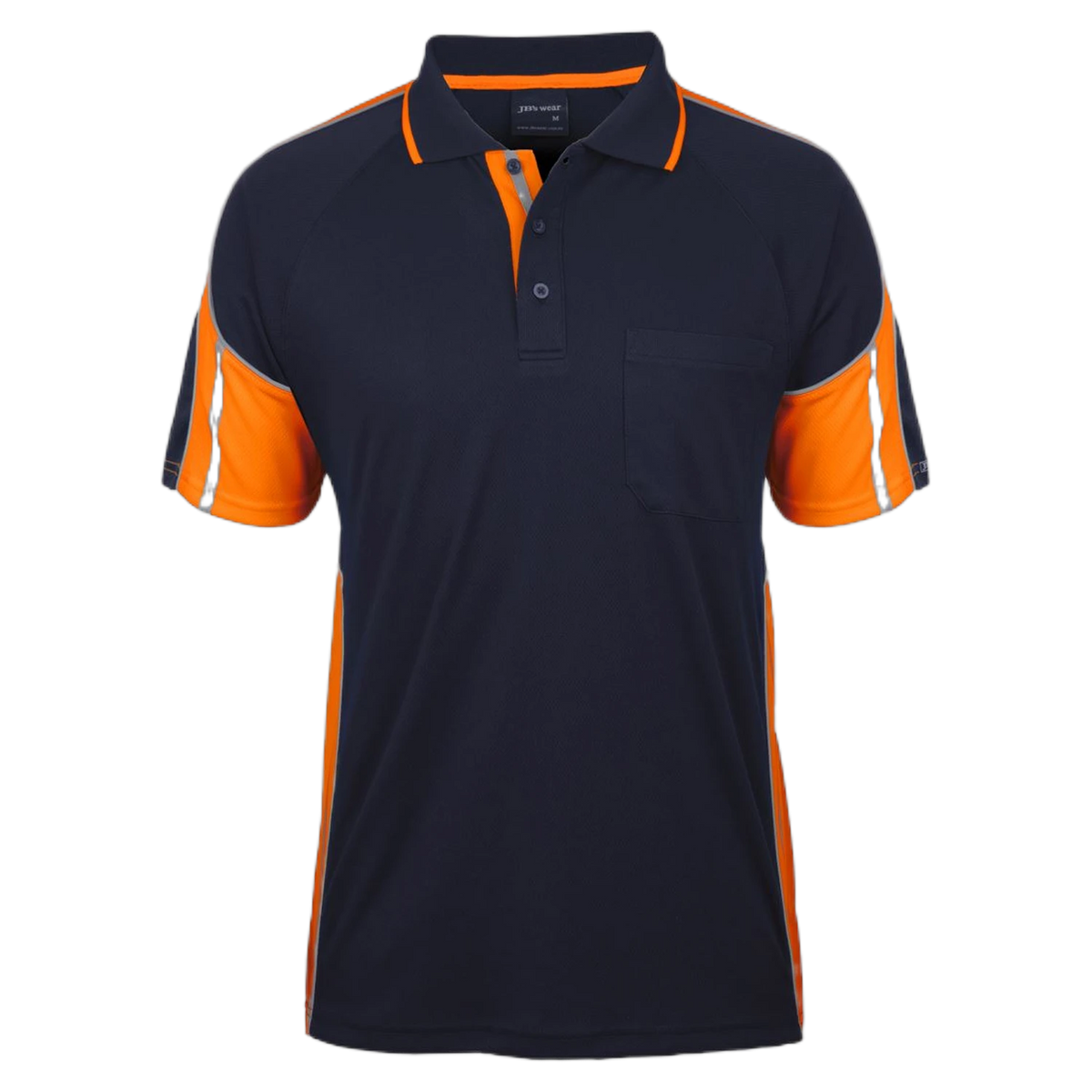 JB's S/S Street Panel Polo 6SPPS - Navy/Orange