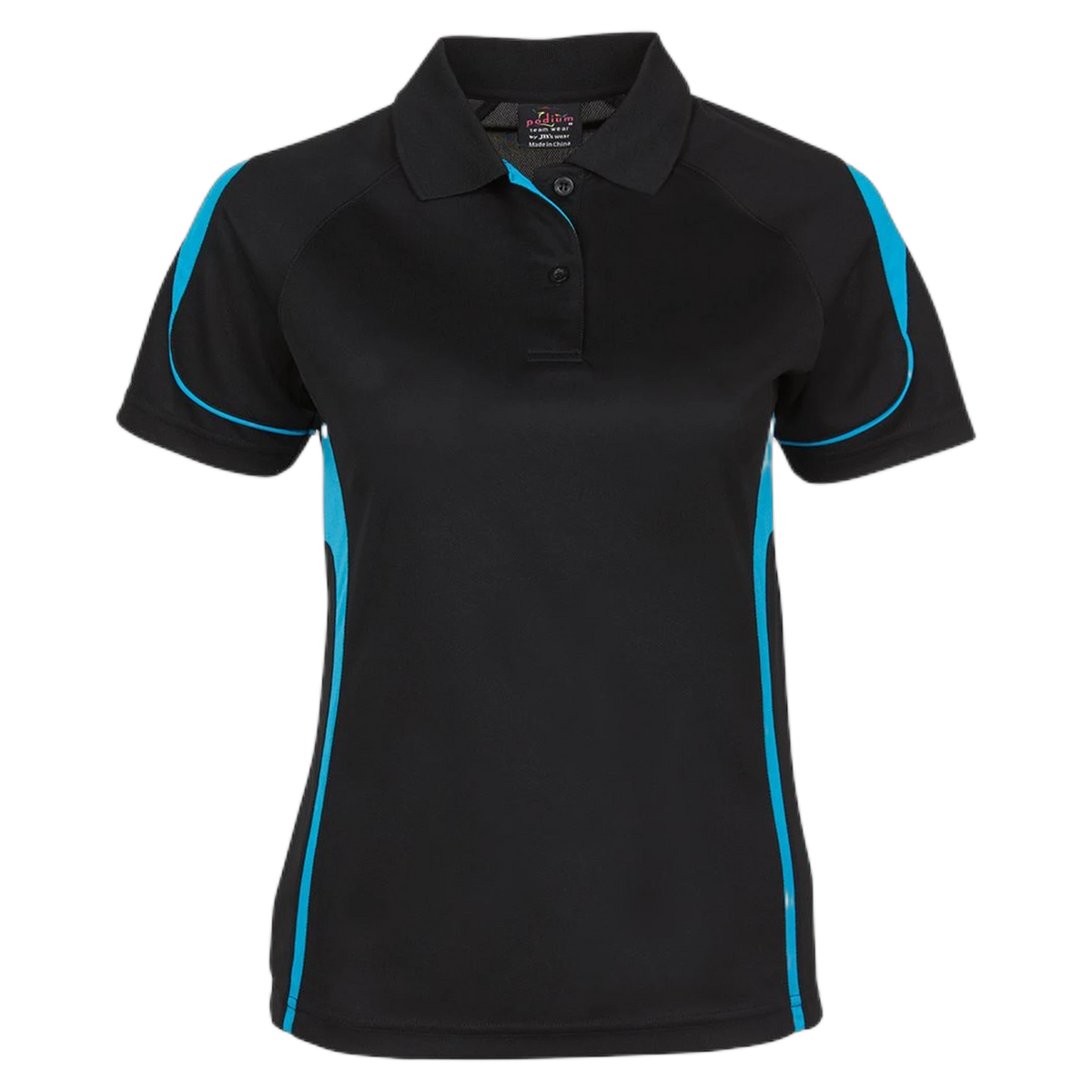 Podium Ladies Bell Polo 7BEL1 - Black/Aqua