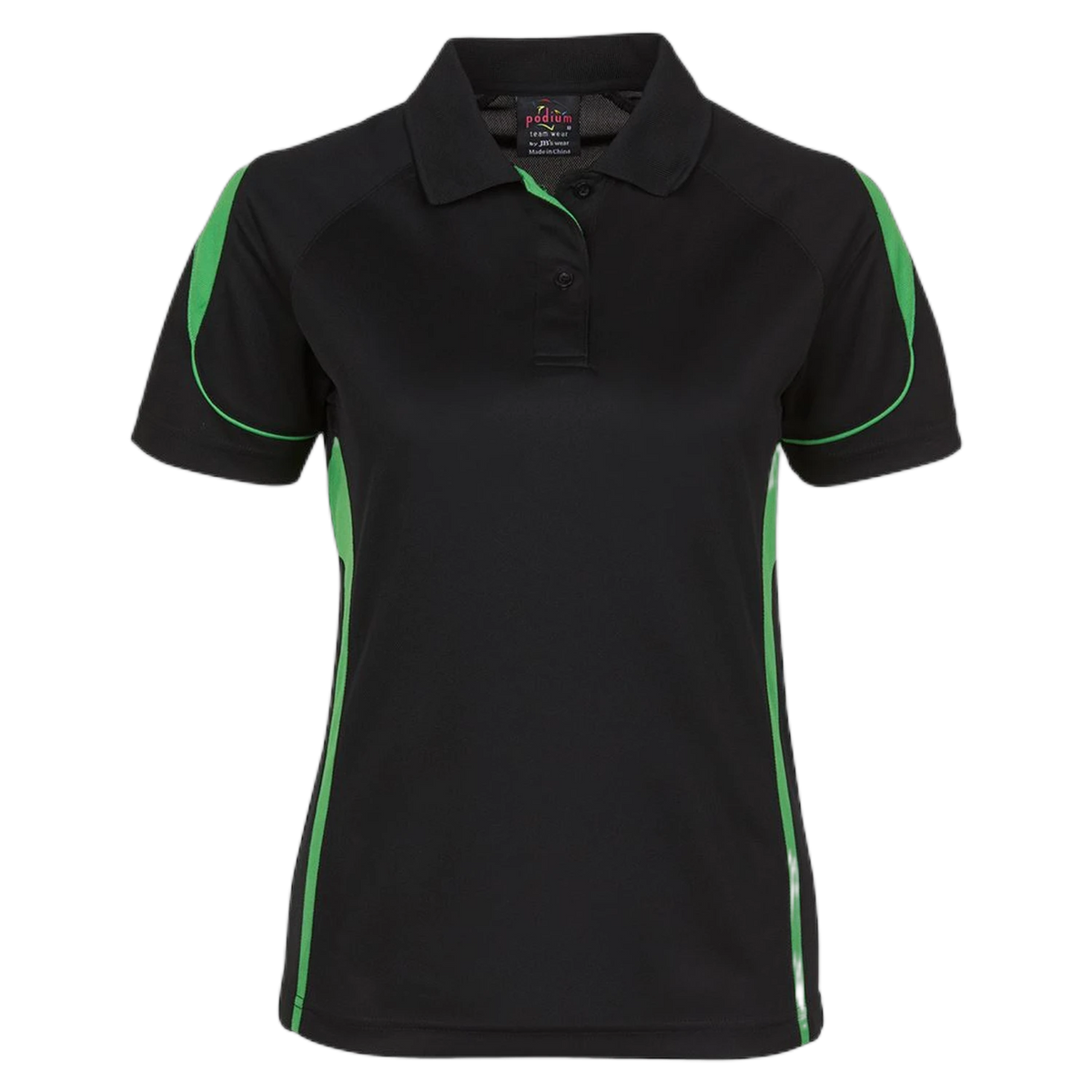 Podium Ladies Bell Polo 7BEL1 - Black/Pea Green