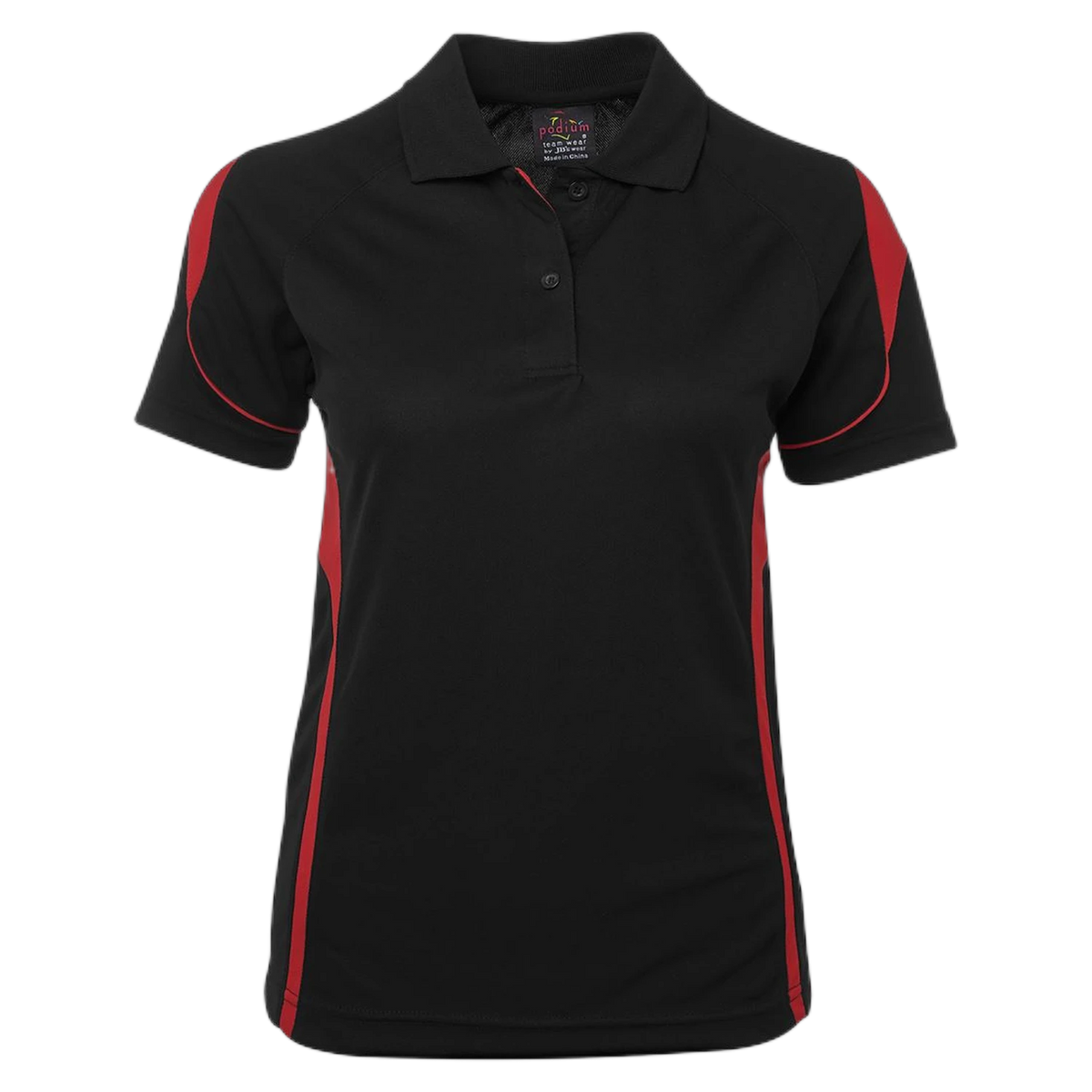 Podium Ladies Bell Polo 7BEL1 - Black/Red