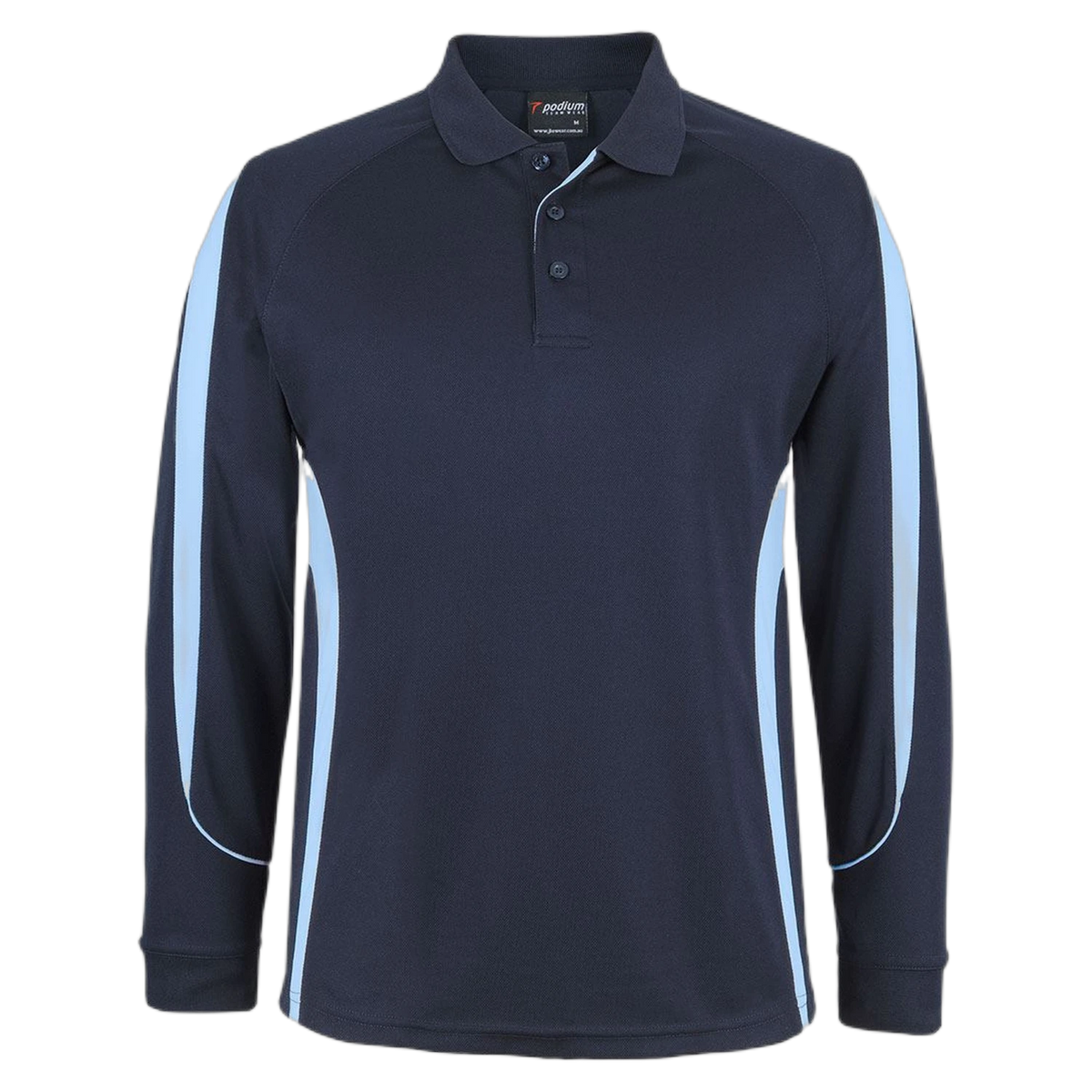 Podium L/S Bell Polo 7BELL - Navy/Lt Blue