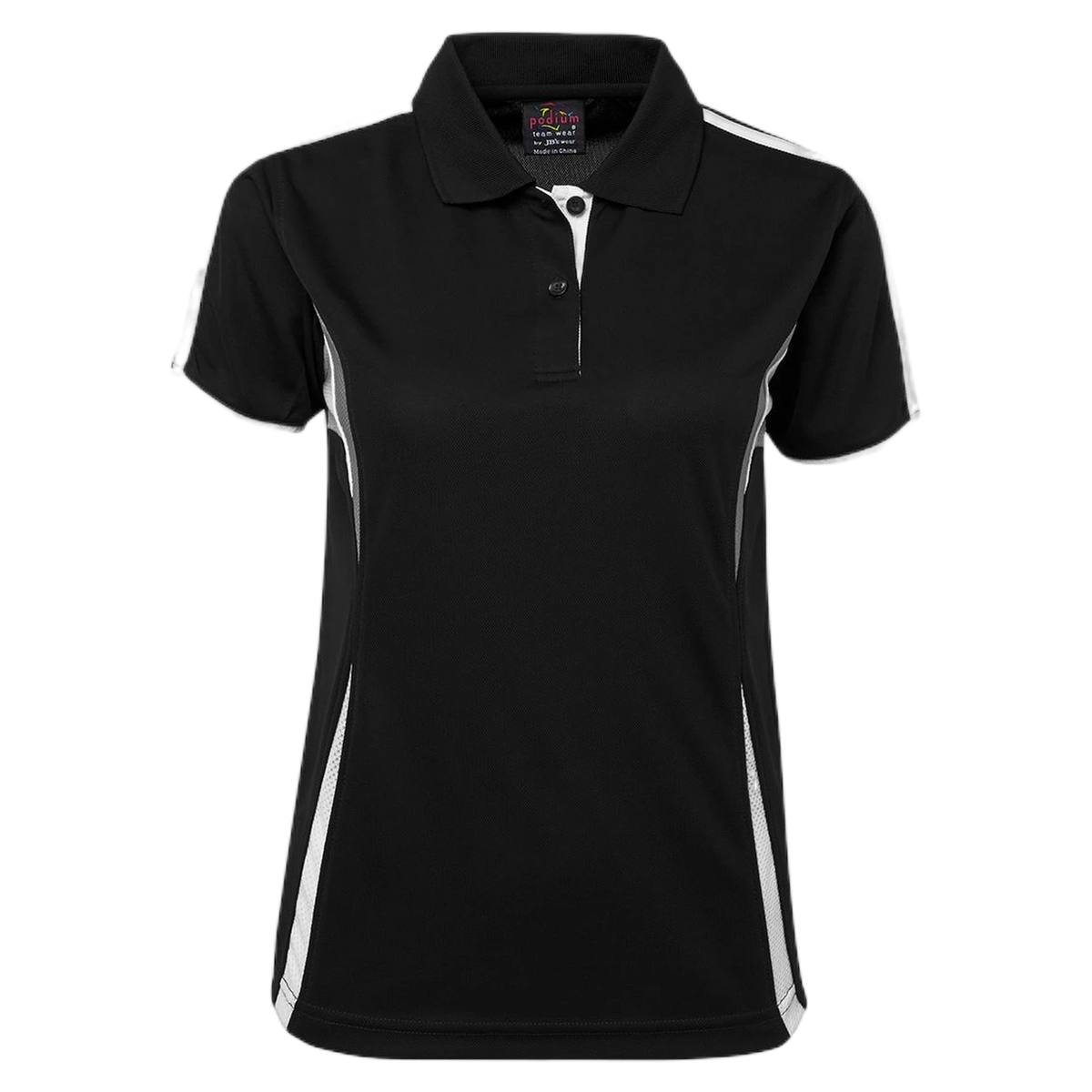 Podium Ladies Cool Polo 7COP1 - Black/White/Grey