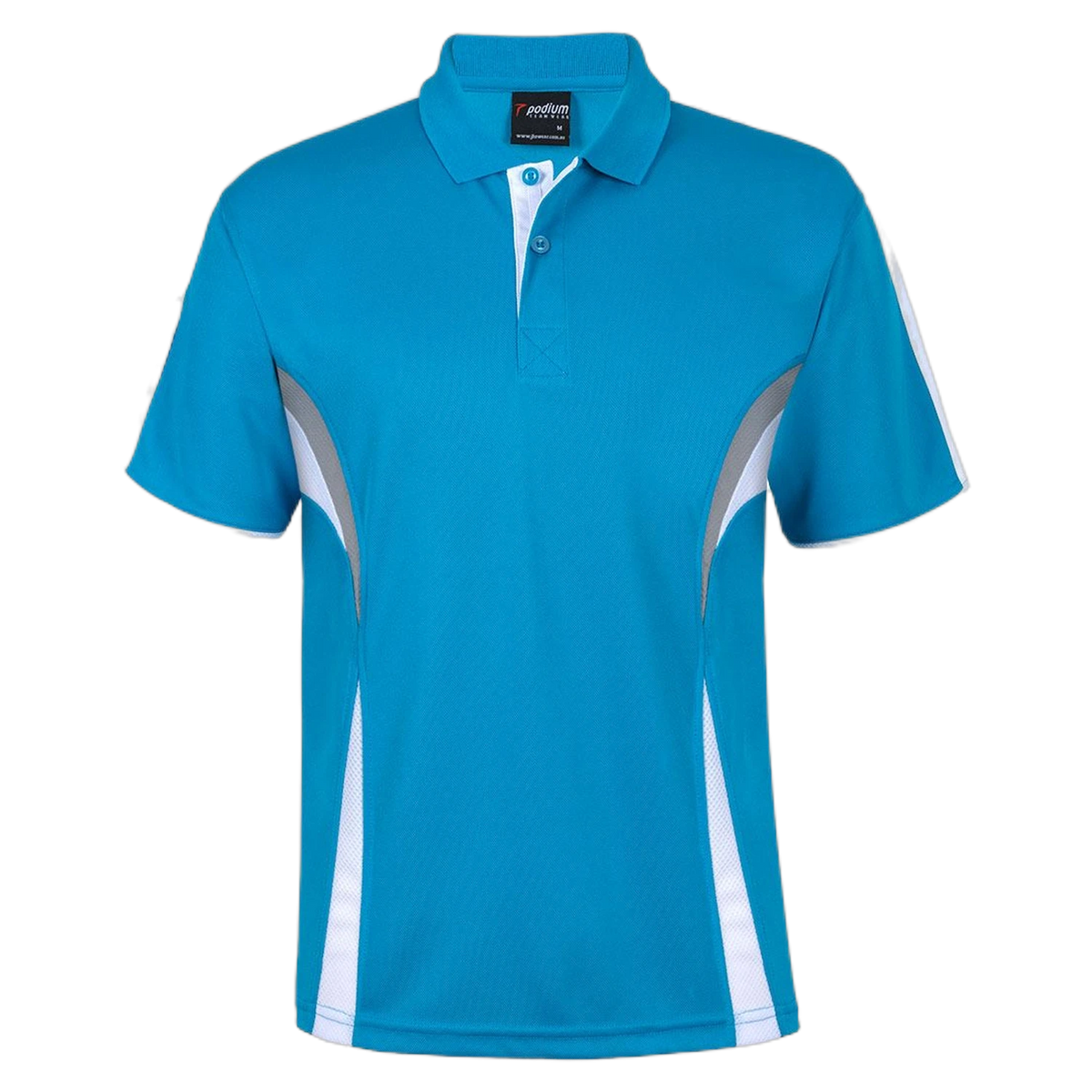 Podium Cool Polo 7COP - Aqua/White/Grey